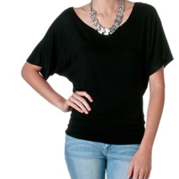 ✨ Zenana outfitters black basic dolman top✨ - Picture 1 of 5